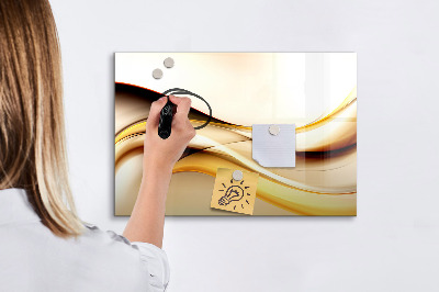 Magnetic erase board Abstract wave