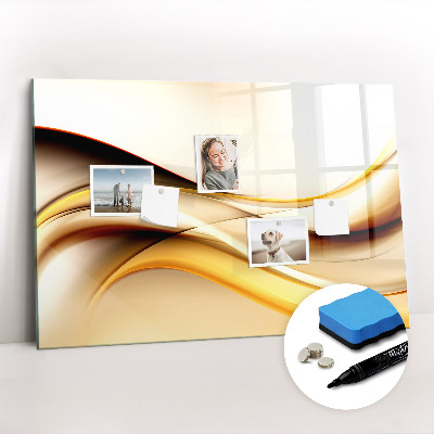 Magnetic erase board Abstract wave