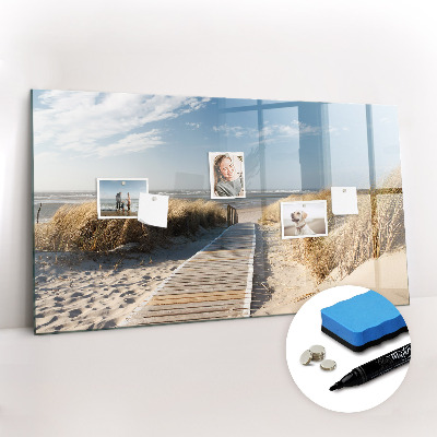 Magnetic erase board View of the beach