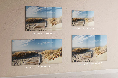 Magnetic board for writing View of the beach