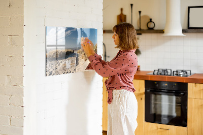 Magnetic board for writing View of the beach