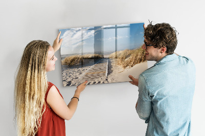 Magnetic erase board View of the beach