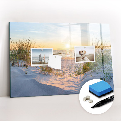 Magnetic writing board Sunset on the beach