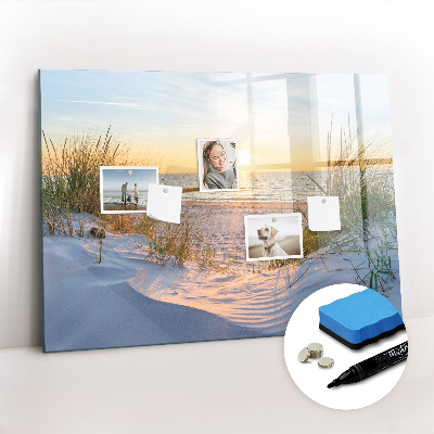 Magnetic writing board Sunset on the beach