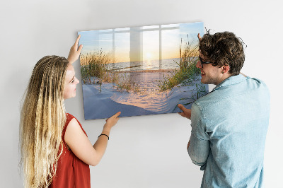 Magnetic writing board Sunset on the beach