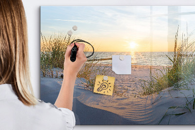 Magnetic writing board Sunset on the beach