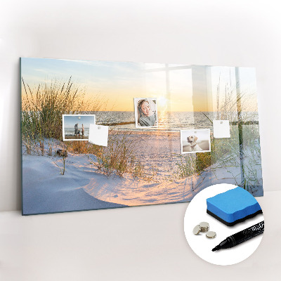 Magnetic writing board Sunset on the beach