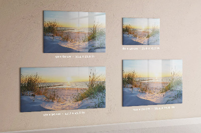 Magnetic writing board Sunset on the beach