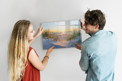 Magnetic writing board Sunset on the beach