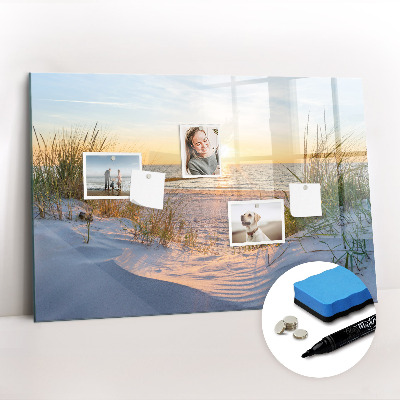 Magnetic writing board Sunset on the beach