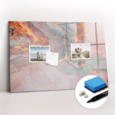 Magnetic writing board Decorative marble