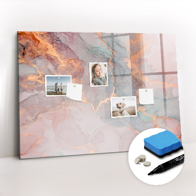 Magnetic writing board Decorative marble