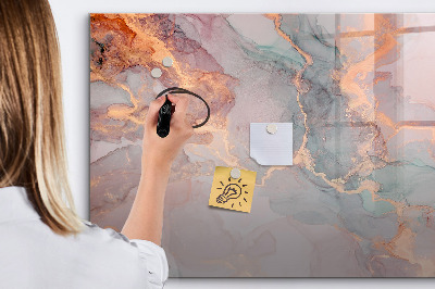Magnetic writing board Decorative marble