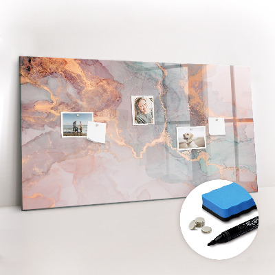 Magnetic writing board Decorative marble