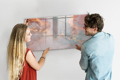 Magnetic writing board Decorative marble