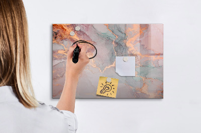 Magnetic writing board Decorative marble