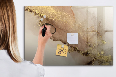 Magnetic board for writing Gold marble