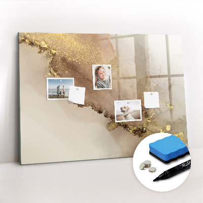 Magnetic erase board Gold marble