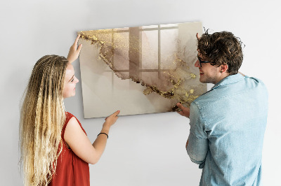 Magnetic board for writing Gold marble