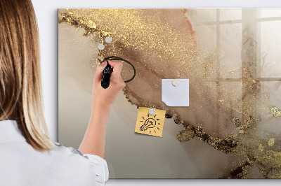 Magnetic erase board Gold marble