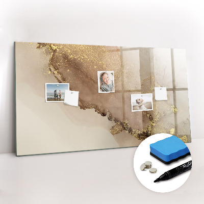 Magnetic board for writing Gold marble
