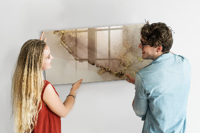 Magnetic board for writing Gold marble
