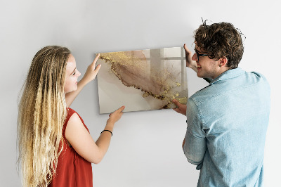 Magnetic erase board Gold marble