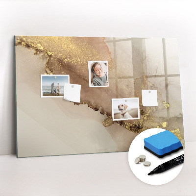 Magnetic erase board Gold marble