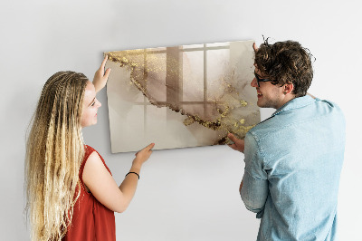 Magnetic board for writing Gold marble