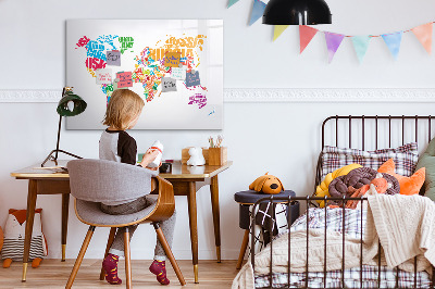 Magnetic writing board Colorful country names