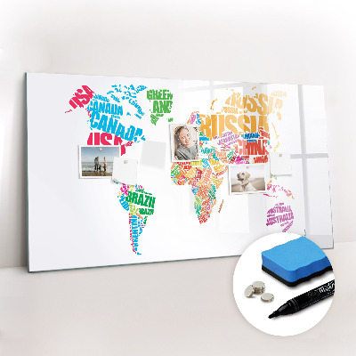 Magnetic drawing board Colorful country names