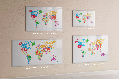 Magnetic writing board Colorful country names