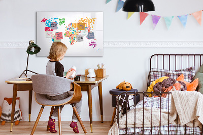 Magnetic writing board Colorful country names