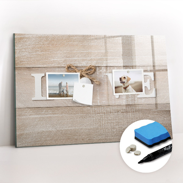 Magnetic writing board The inscription love