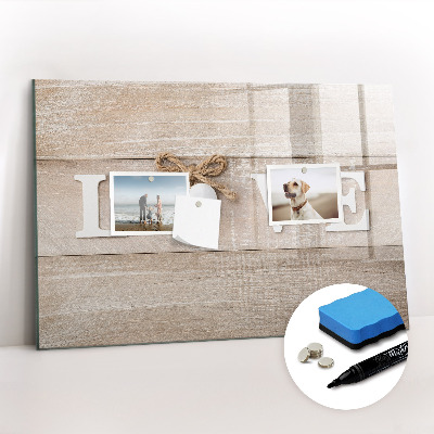 Magnetic erase board The inscription love