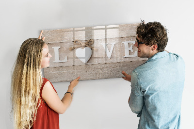 Magnetic writing board Inscription Love