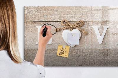 Magnetic erase board The inscription love