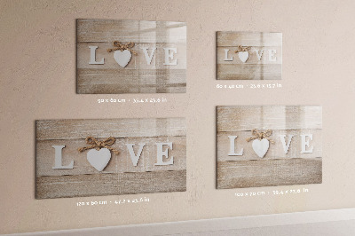 Magnetic erase board The inscription love