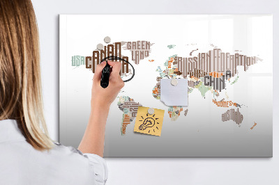Magnetic erase board Map colored letters