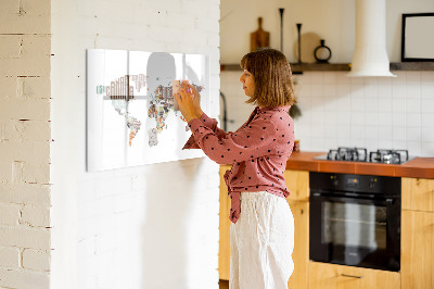 Magnetic erase board Map colored letters