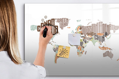 Magnetic erase board Map colored letters