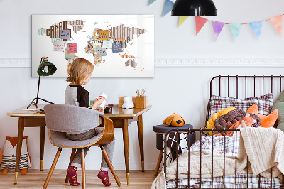 Magnetic erase board Map colored letters