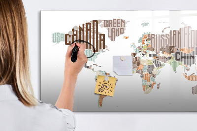 Magnetic erase board Map colored letters