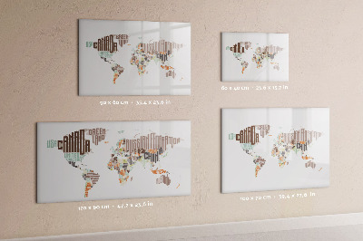 Magnetic erase board Map colored letters