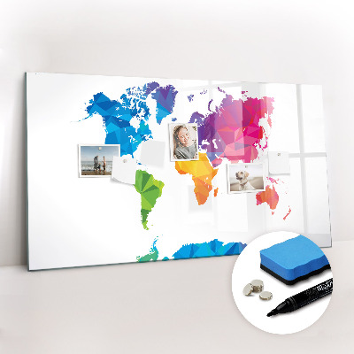 Magnetic drawing board Abstract World Map