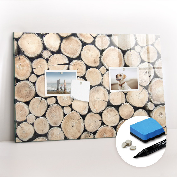 Magnetic board with marker Cut Tree Stumps