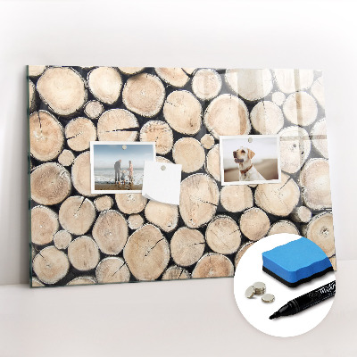 Magnetic board with marker Cut Tree Stumps