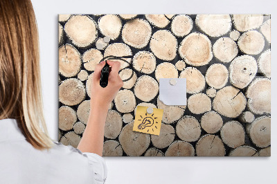 Magnetic erase board Tree stumps cut down