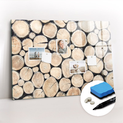 Magnetic board with marker Tree stumps cut down