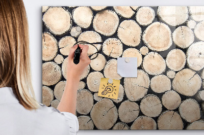 Magnetic board with marker Tree stumps cut down